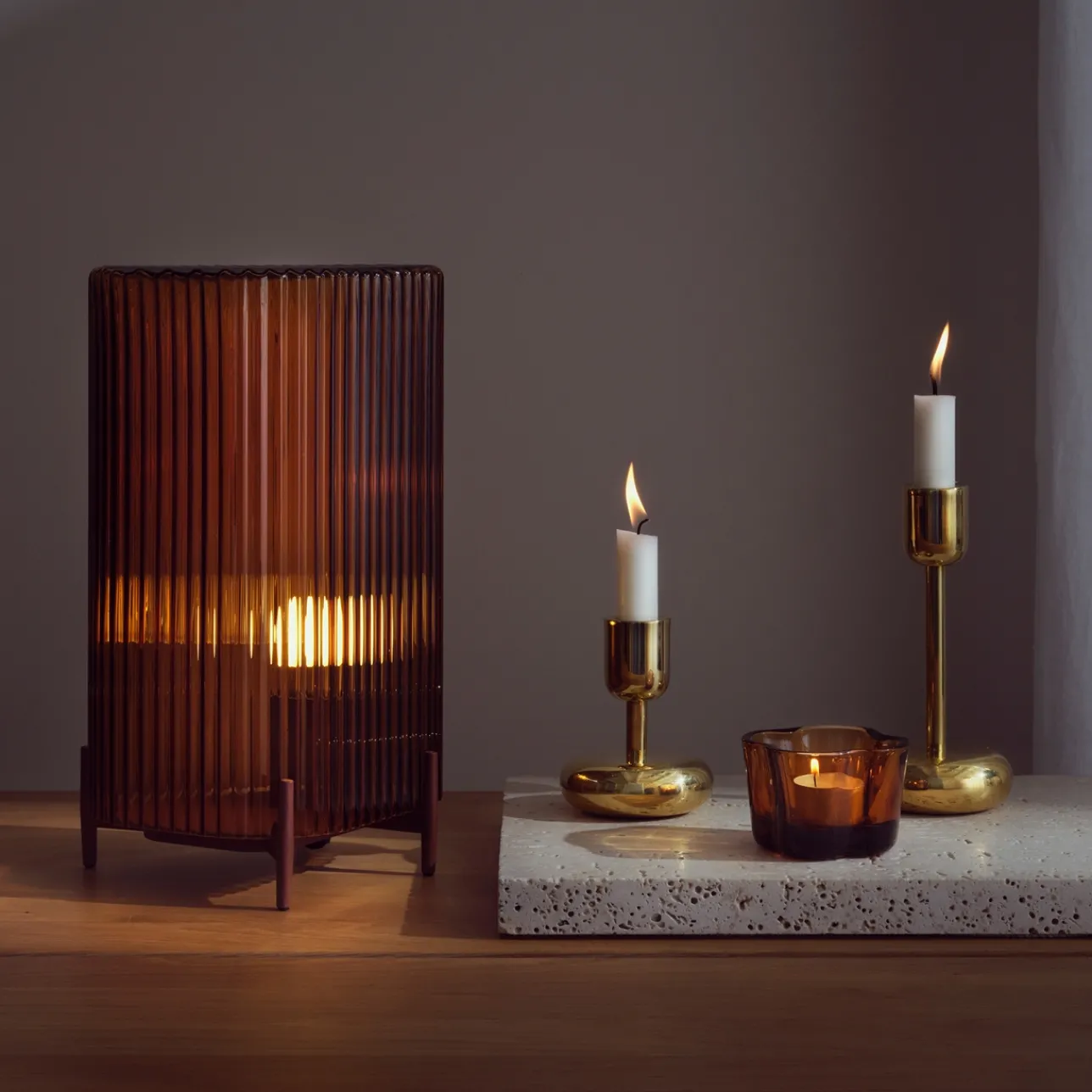 Kynttilänjalka 183mm messinki|IITTALA Outlet