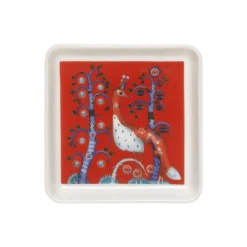 Lautanen neliö 12x12cm punainen|IITTALA Clearance