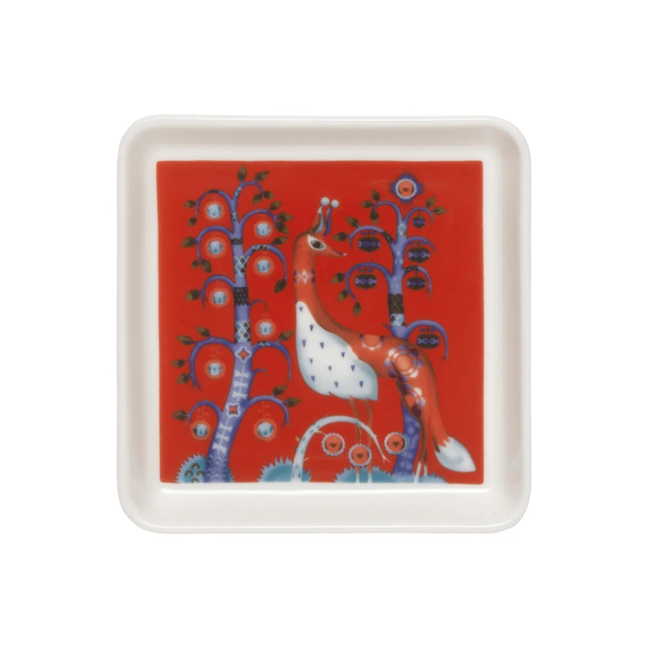 Lautanen neliö 12x12cm punainen|IITTALA Clearance